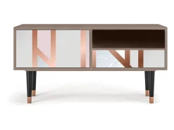 Móvel De Tv| Mueble de TV - 115х59х48 cm - T3 - Champagne Story, Latte Bege