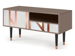 Móvel De Tv| Mueble de TV - 115х59х48 cm - T3 - Champagne Story, Latte Bege
