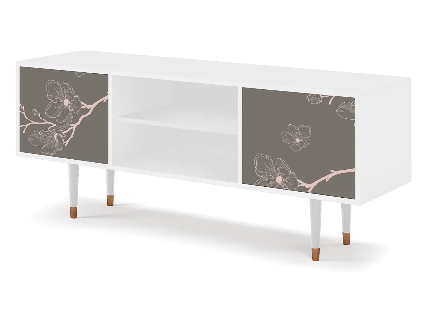 Móvel De Tv| Mueble de TV - 170х69х48 cm - T2 - Cherry Blossom, Branco Bege