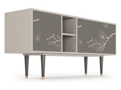 Móvel De Tv* Mueble de TV - 150х69х41 cm - T5 - Cherry Blossom, Areia Bege