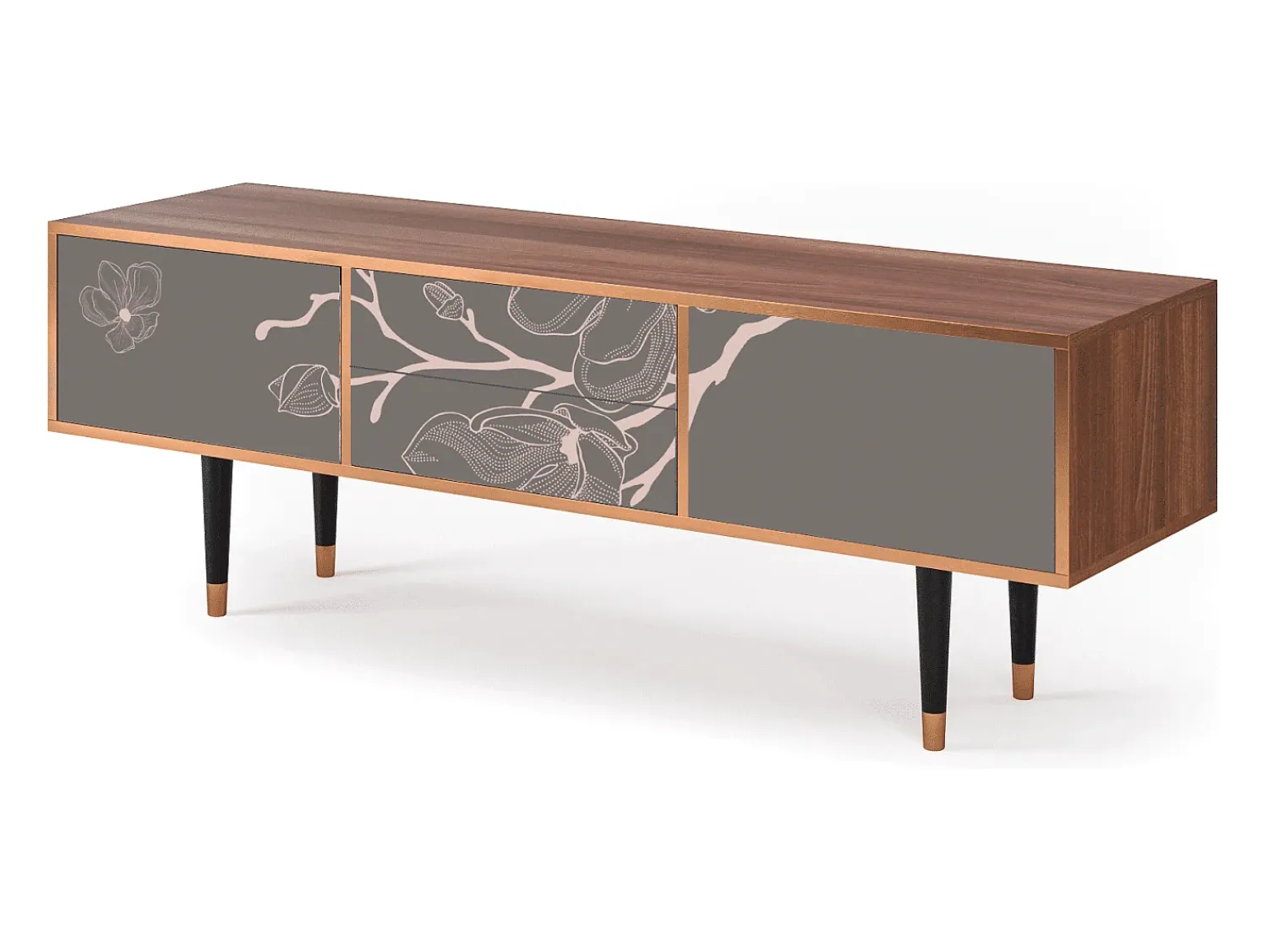 Móvel De Tv| Mueble de TV - 170х59х48 cm - T4 - Cherry Blossom, Nogueira Castanho