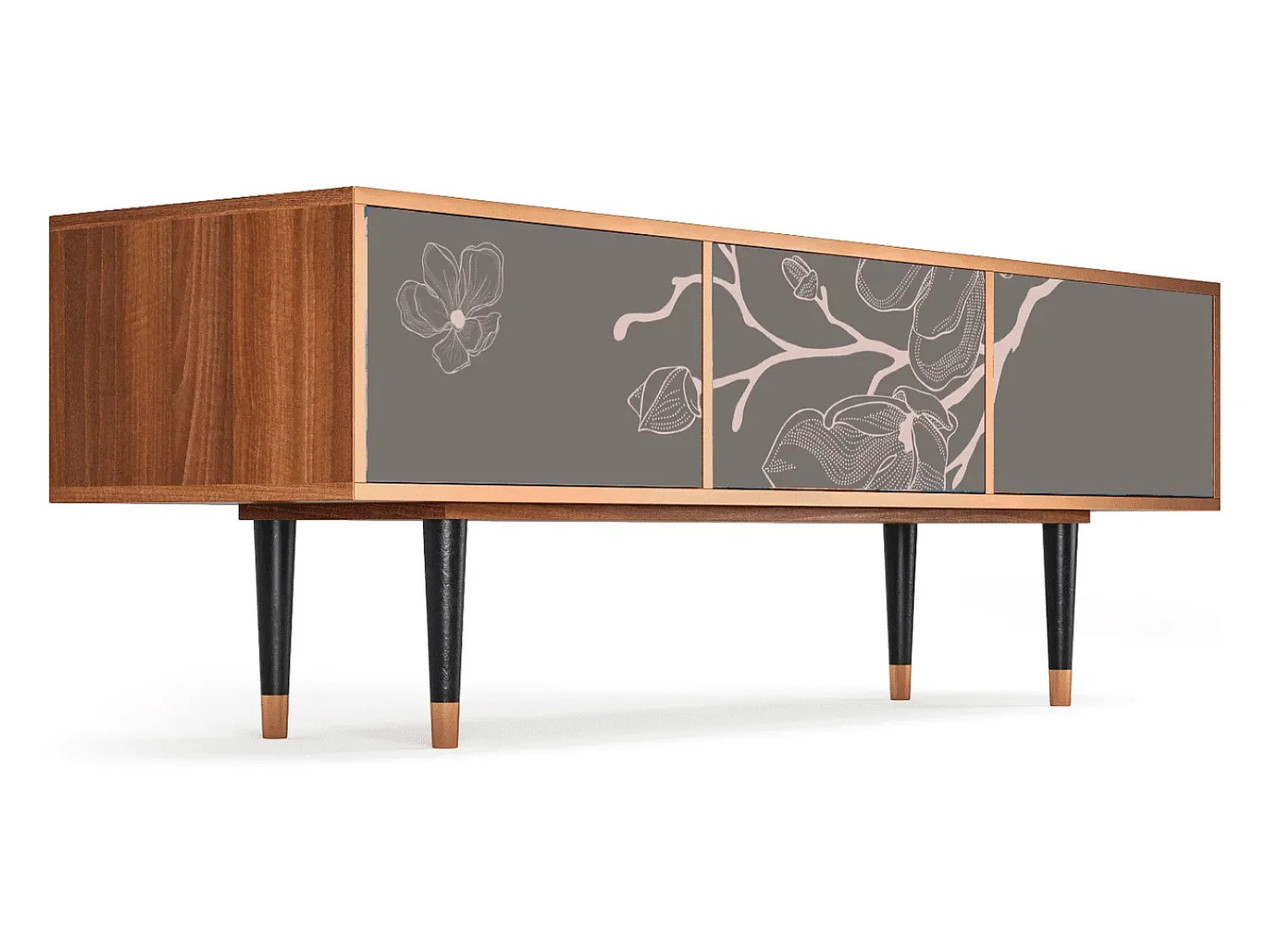 Móvel De Tv| Mueble de TV - 170х59х48 cm - T4 - Cherry Blossom, Nogueira Castanho