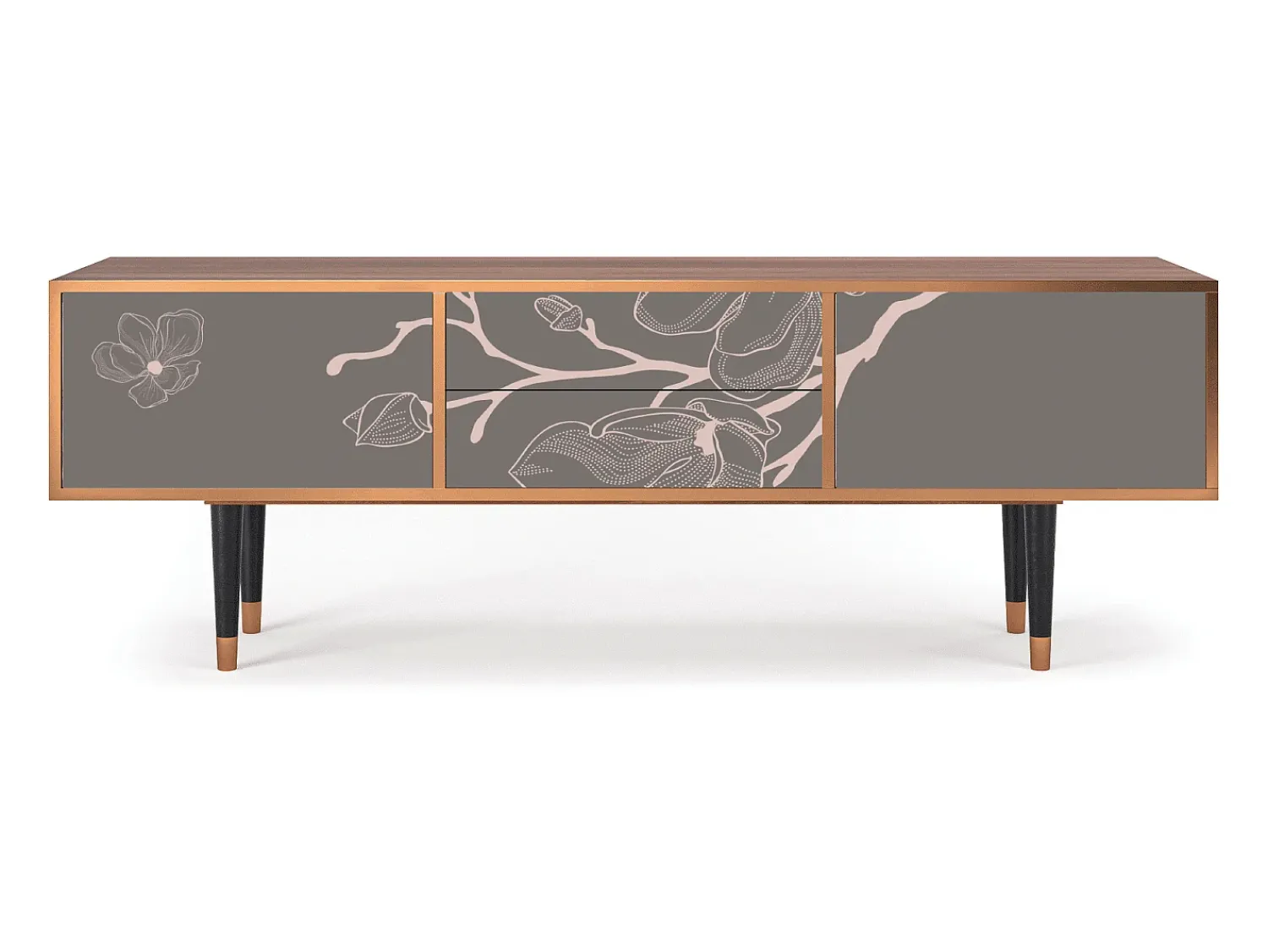 Móvel De Tv| Mueble de TV - 170х59х48 cm - T4 - Cherry Blossom, Nogueira Castanho