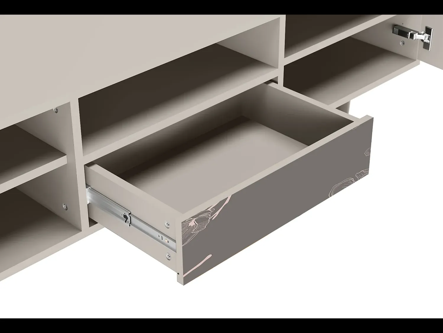 Móvel De Tv* Mueble de TV - 170х59х41 cm - T6 - Cherry Blossom, Areia Bege