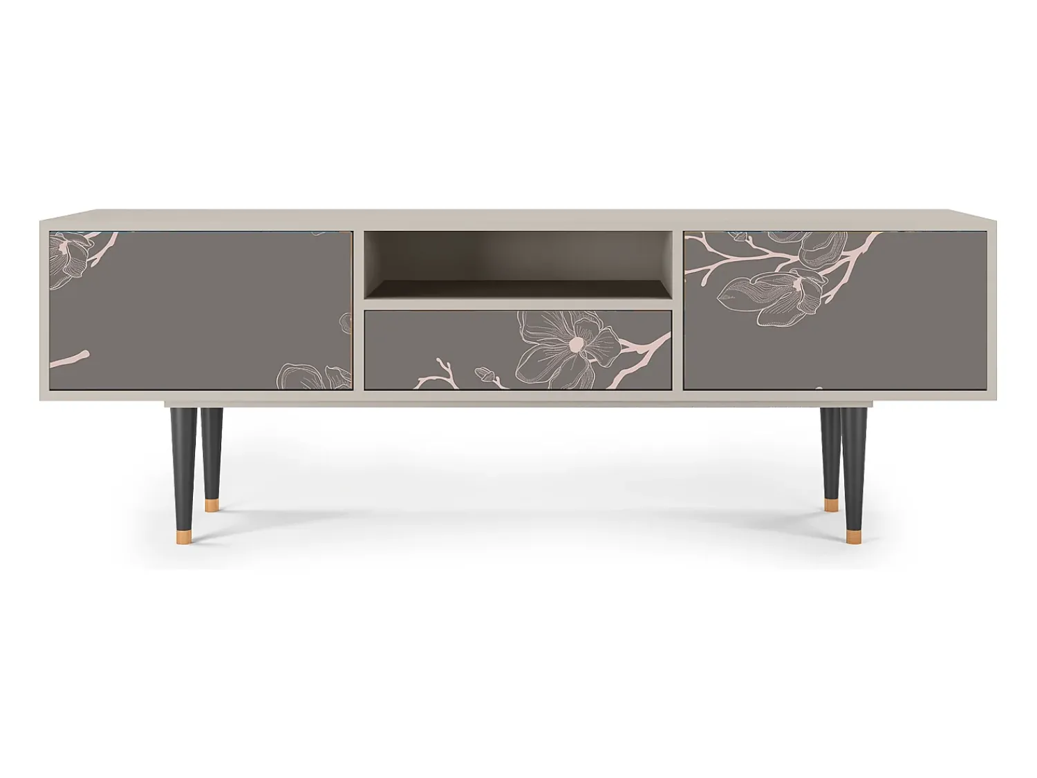Móvel De Tv* Mueble de TV - 170х59х41 cm - T6 - Cherry Blossom, Areia Bege