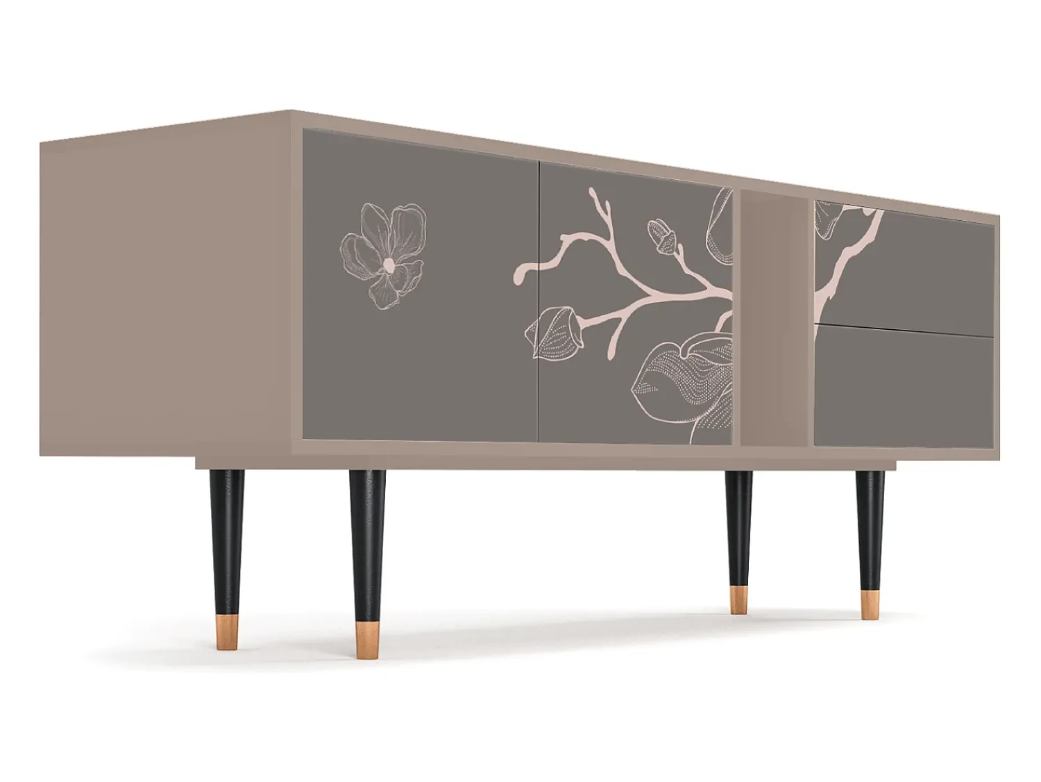 Best Mueble de TV - 170х69х48 cm - T1 - Cherry Blossom, Latte Bege