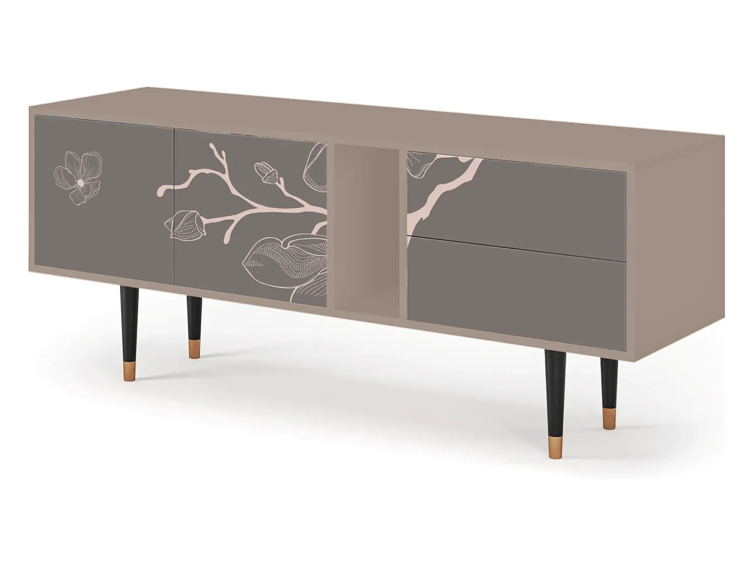 Best Mueble de TV - 170х69х48 cm - T1 - Cherry Blossom, Latte Bege
