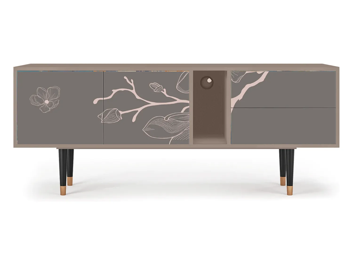 Best Mueble de TV - 170х69х48 cm - T1 - Cherry Blossom, Latte Bege