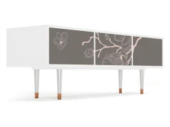 Móvel De Tv* Mueble de TV - 170х59х48 cm - T4 - Cherry Blossom, Branco Bege