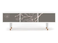 Móvel De Tv* Mueble de TV - 170х59х48 cm - T4 - Cherry Blossom, Branco Bege