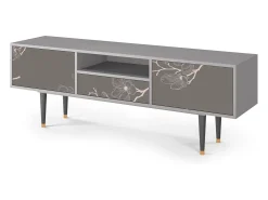 Móvel De Tv* Mueble de TV - 170х59х41 cm - T6 - Cherry Blossom, Cinza Cinzento