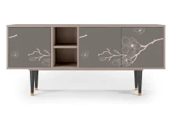 Móvel De Tv| Mueble de TV - 150х69х41 cm - T5 - Cherry Blossom, Latte Bege