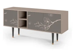 Móvel De Tv| Mueble de TV - 150х69х41 cm - T5 - Cherry Blossom, Latte Bege