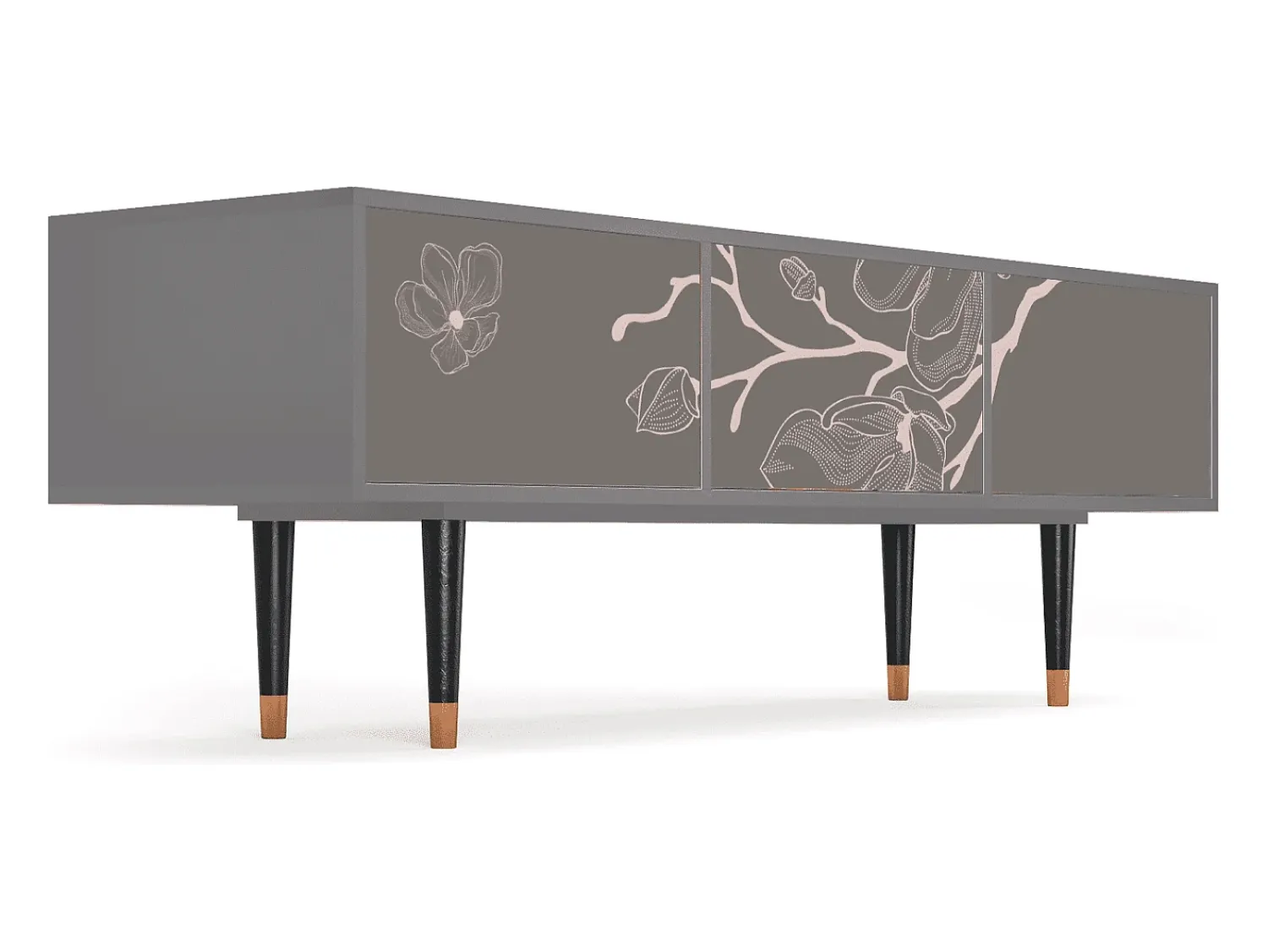 Outlet Mueble de TV - 170х59х48 cm - T4 - Cherry Blossom, Cinza Cinzento