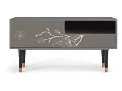 Móvel De Tv* Mueble de TV - 115х59х48 cm - T3 - Cherry Blossom, Cinza Cinzento