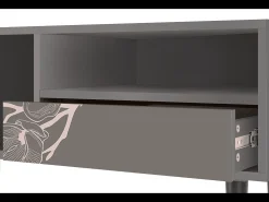Móvel De Tv* Mueble de TV - 115х59х48 cm - T3 - Cherry Blossom, Cinza Cinzento