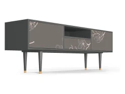 Móvel De Tv| Mueble de TV - 170х59х41 cm - T6 - Cherry Blossom, Antracite Cinza antracite
