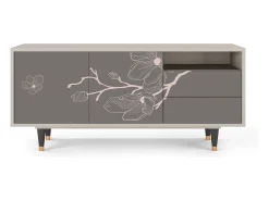 Mueble de TV - 125х56х41 cm - T7 - Cherry Blossom, Areia^ Móvel De Tv