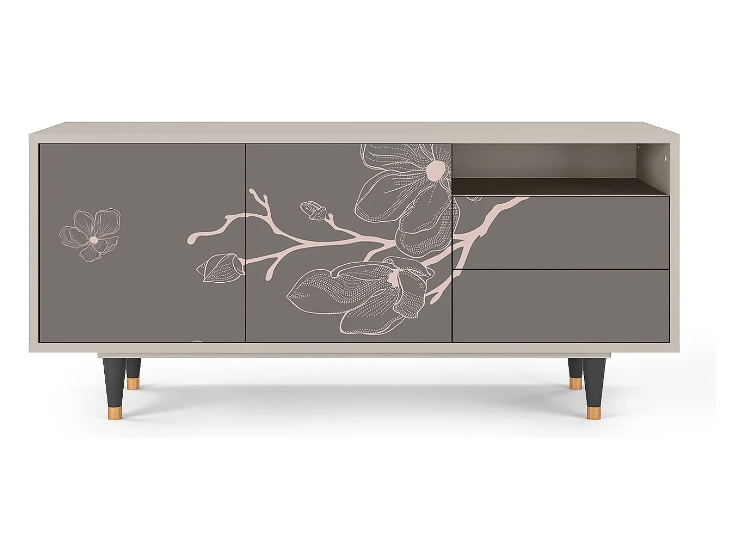 Mueble de TV - 125х56х41 cm - T7 - Cherry Blossom, Areia^ Móvel De Tv