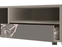 Móvel De Tv| Mueble de TV - 115х59х48 cm - T3 - Cherry Blossom, Areia Bege