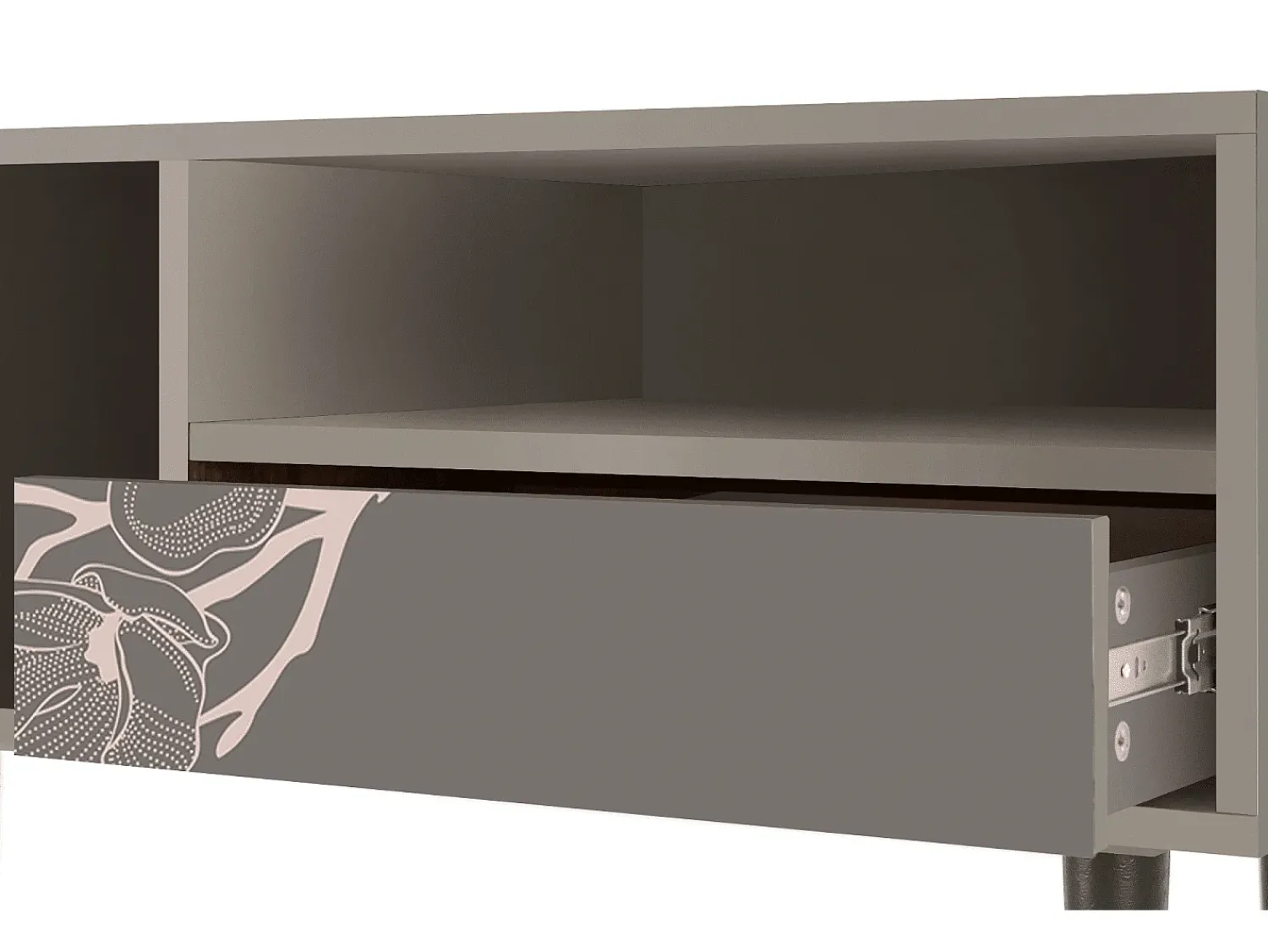 Móvel De Tv| Mueble de TV - 115х59х48 cm - T3 - Cherry Blossom, Areia Bege