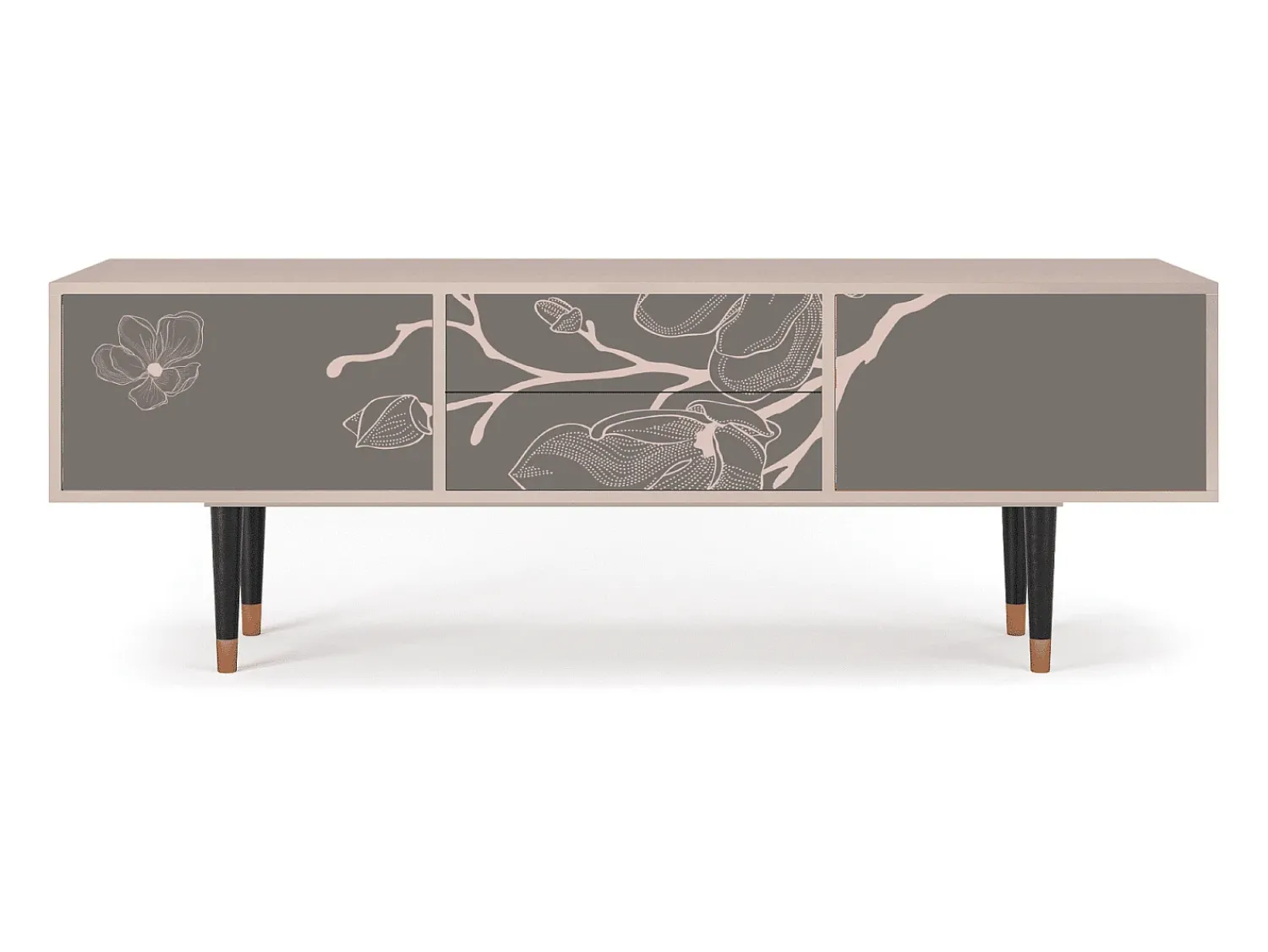 Móvel De Tv| Mueble de TV - 170х59х48 cm - T4 - Cherry Blossom, Latte Bege