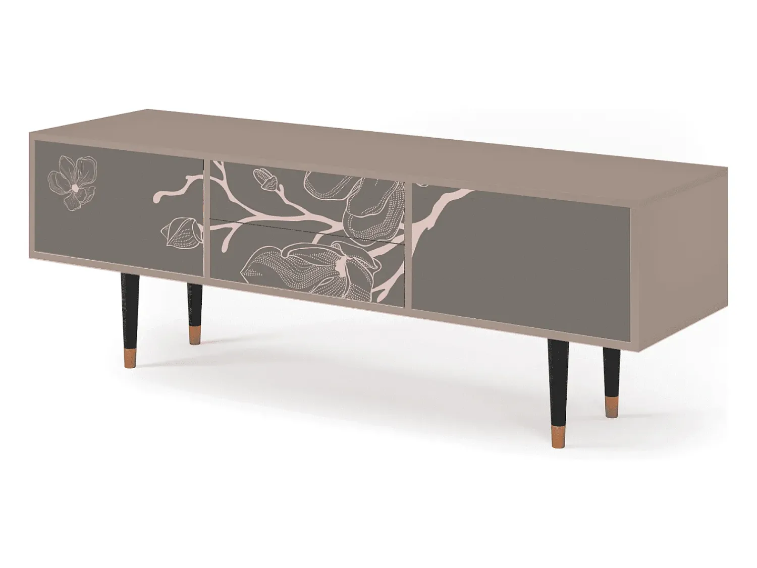 Móvel De Tv| Mueble de TV - 170х59х48 cm - T4 - Cherry Blossom, Latte Bege