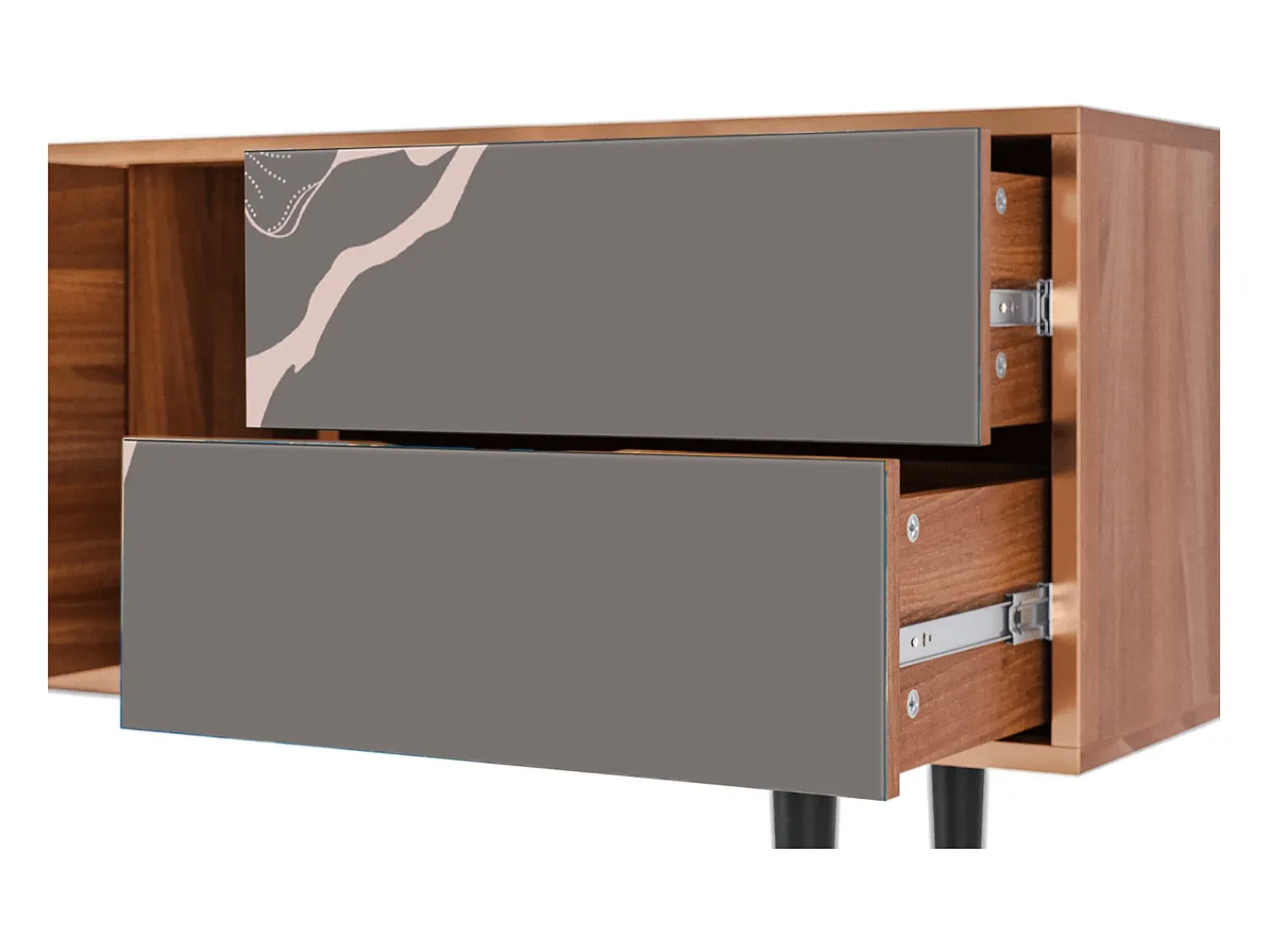 Móvel De Tv| Mueble de TV - 170х69х48 cm - T1 - Cherry Blossom, Nogueira Castanho