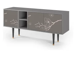 Mueble de TV - 150х69х41 cm - T5 - Cherry Blossom, Cinza^ Móvel De Tv
