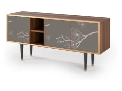 Sale Mueble de TV - 150х69х41 cm - T5 - Cherry Blossom, Nogueira Castanho