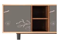 Sale Mueble de TV - 150х69х41 cm - T5 - Cherry Blossom, Nogueira Castanho