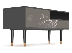 Móvel De Tv| Mueble de TV - 115х59х48 cm - T3 - Cherry Blossom, Antracite Cinza antracite