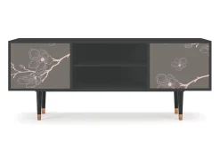 Móvel De Tv| Mueble de TV - 170х69х48 cm - T2 - Cherry Blossom, Antracite Cinza antracite