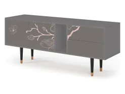 Móvel De Tv| Mueble de TV - 170х69х48 cm - T1 - Cherry Blossom, Cinza Cinzento