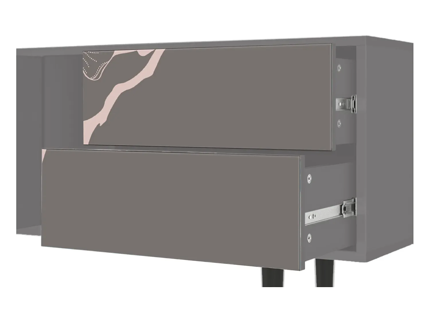 Móvel De Tv| Mueble de TV - 170х69х48 cm - T1 - Cherry Blossom, Cinza Cinzento