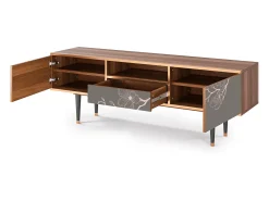 Móvel De Tv| Mueble de TV - 170х59х41 cm - T6 - Cherry Blossom, Nogueira Castanho