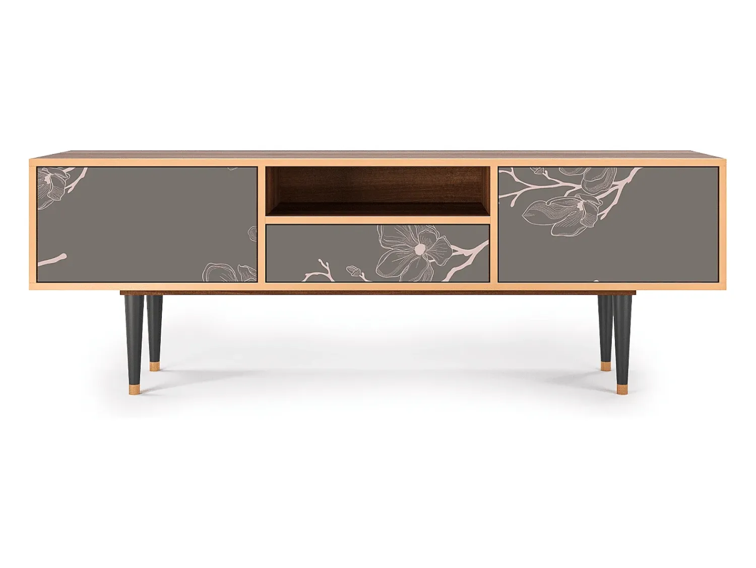 Móvel De Tv| Mueble de TV - 170х59х41 cm - T6 - Cherry Blossom, Nogueira Castanho