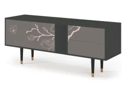 Discount Mueble de TV - 170х69х48 cm - T1 - Cherry Blossom, Antracite Cinza antracite