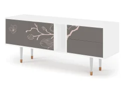Móvel De Tv* Mueble de TV - 170х69х48 cm - T1 - Cherry Blossom, Branco Bege