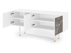 Móvel De Tv| Mueble de TV - 150х69х41 cm - T5 - Cherry Blossom, Branco Bege