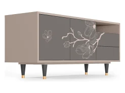 Mueble de TV - 125х56х41 cm - T7 - Cherry Blossom, Latte^ Móvel De Tv
