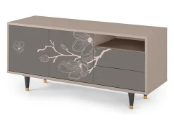 Mueble de TV - 125х56х41 cm - T7 - Cherry Blossom, Latte^ Móvel De Tv