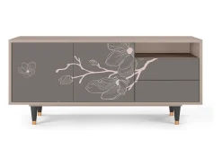 Mueble de TV - 125х56х41 cm - T7 - Cherry Blossom, Latte^ Móvel De Tv