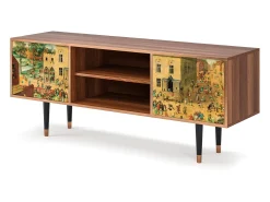 Móvel De Tv* Mueble de TV - 170х69х48 cm - T2 - Children Games, Nogueira Castanho