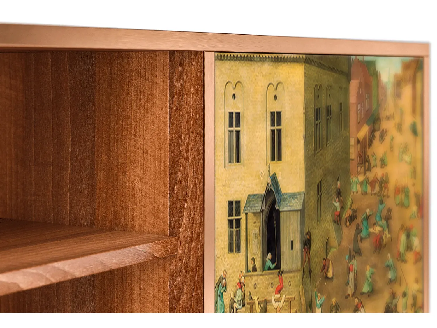 Móvel De Tv* Mueble de TV - 170х69х48 cm - T2 - Children Games, Nogueira Castanho