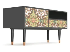 New Mueble de TV - 115х59х48 cm - T3 - Chinese Tea, Antracite Cinza antracite