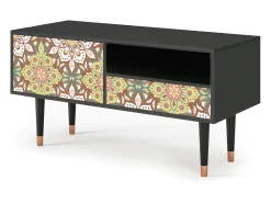 New Mueble de TV - 115х59х48 cm - T3 - Chinese Tea, Antracite Cinza antracite