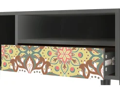 New Mueble de TV - 115х59х48 cm - T3 - Chinese Tea, Antracite Cinza antracite