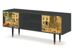 Clearance Mueble de TV - 170х69х48 cm - T2 - Children Games, Antracite Cinza antracite