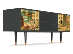 Clearance Mueble de TV - 170х69х48 cm - T2 - Children Games, Antracite Cinza antracite